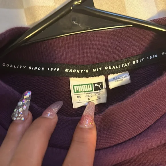 Purple puma cropped crew neck - Picture 6 of 6